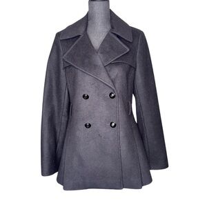 Preston & York Wool Pea Coat Charcoal Double-Breasted Coat Women’s Wool Pea Coat